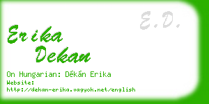 erika dekan business card